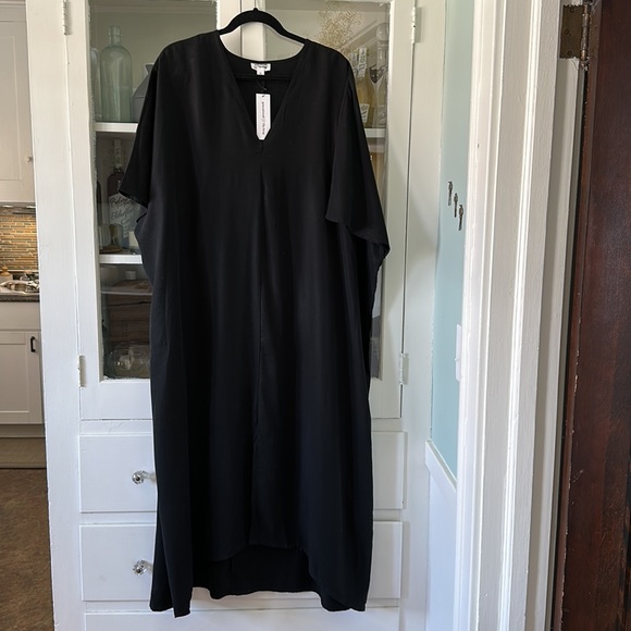 Grace Atwood, the drop black caftan tunic dress 100% viscose NWT - Picture 6 of 7